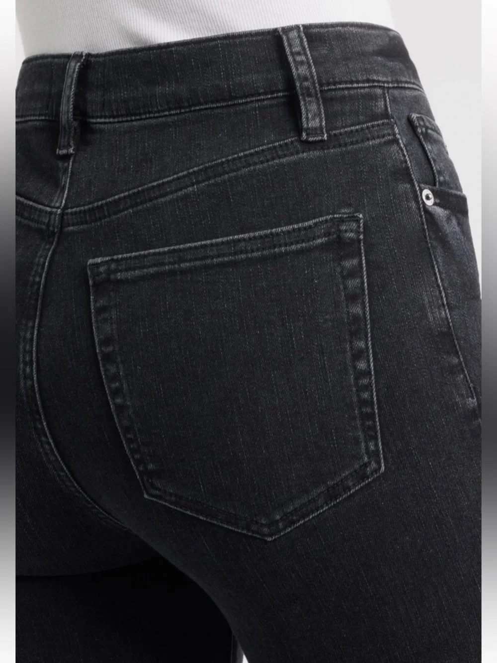 Frame Le Sleek High Waist Ankle Straight‎ Leg Jeans Size 29 Black Wash Meteor